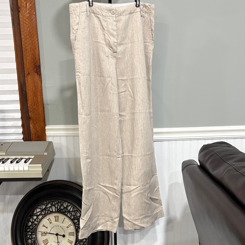 Poetry Light Gray Textured Pants